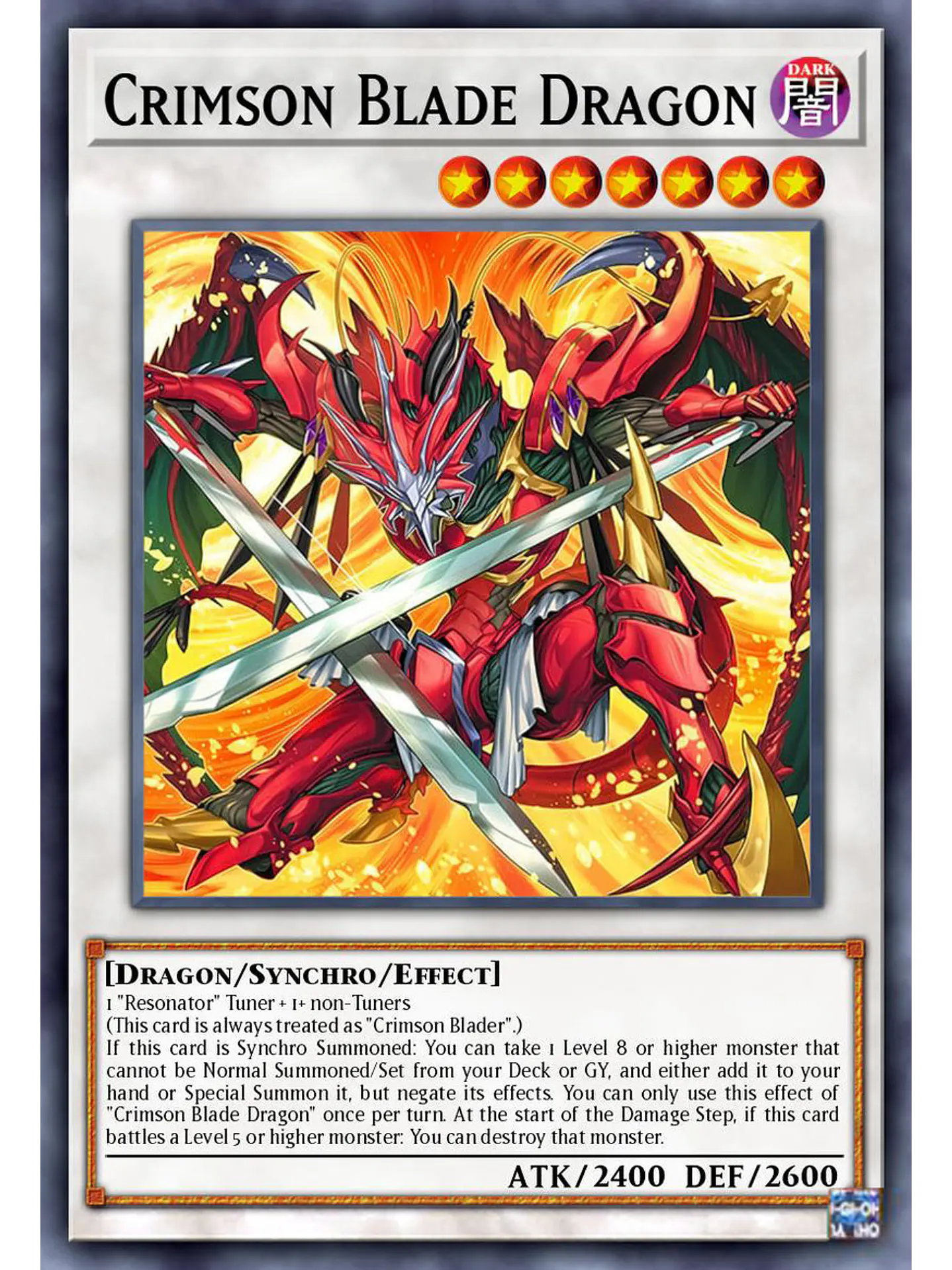 Crimson Blade Dragon - BLZD-EN037 - Ultra Rare 1st Edition 1