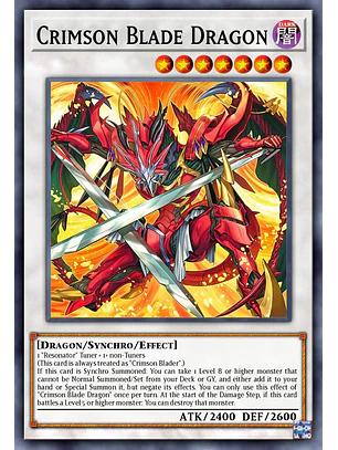 Crimson Blade Dragon - BLZD-EN037 - Ultra Rare 1st Edition
