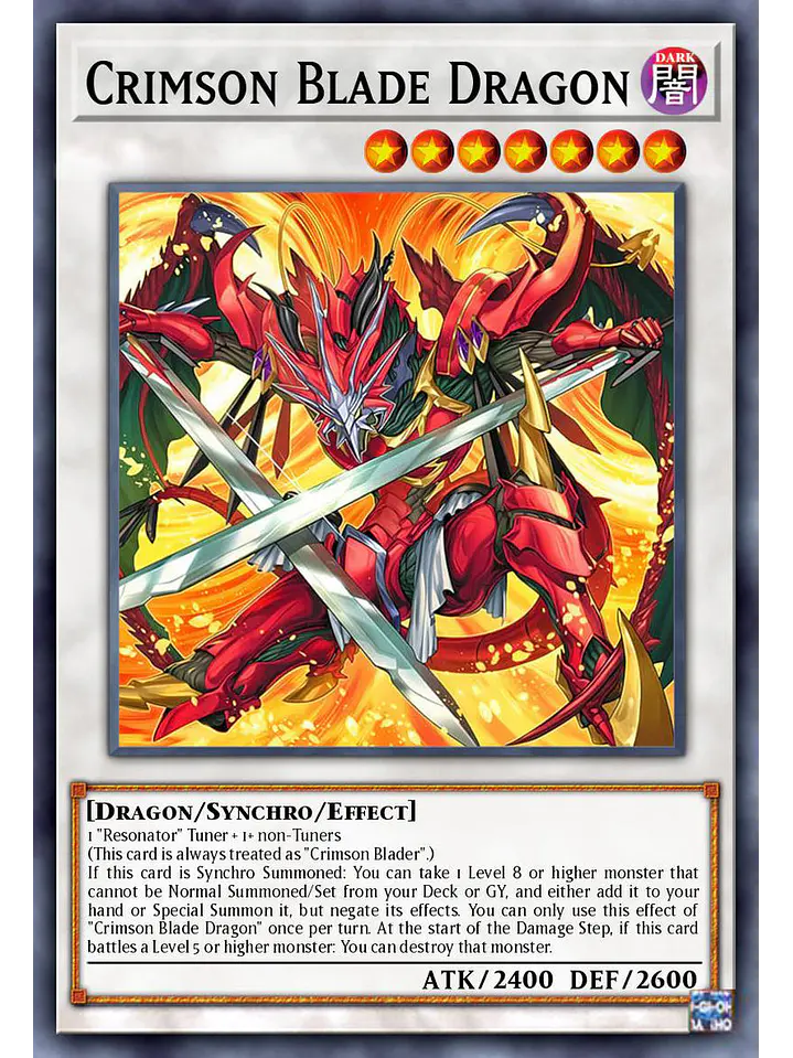 Crimson Blade Dragon - BLZD-EN037 - Ultra Rare 1st Edition 1