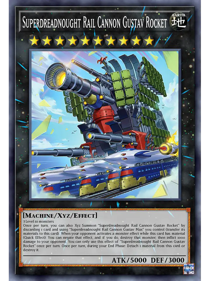 Superdreadnought Rail Cannon Gustav Rocket - BLZD-EN043 - Starlight Rare 1st Edition 1