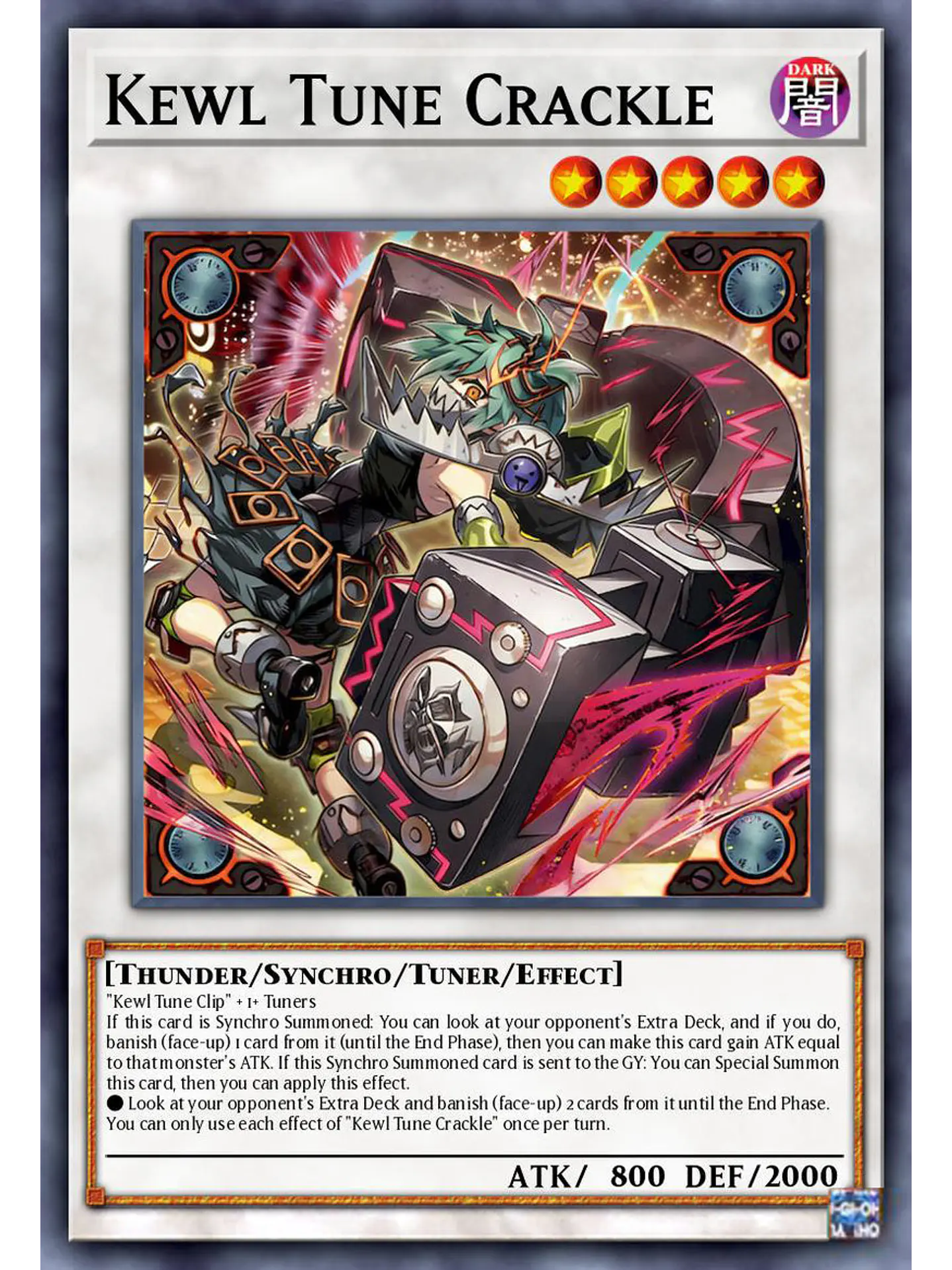 Kewl Tune Crackle - BLZD-EN041 - Starlight Rare 1st Edition 1