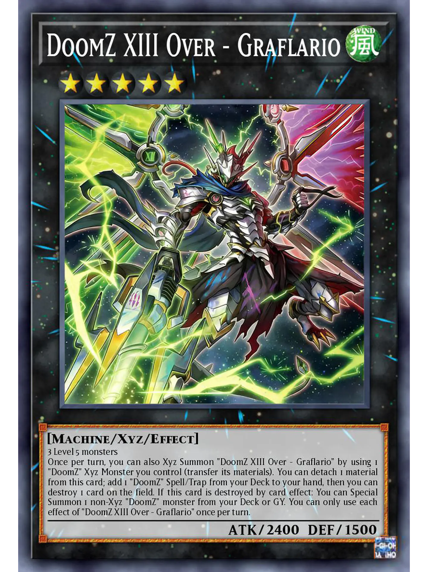 DoomZ XIII Over - Graflareio - BLZD-EN045 - Starlight Rare 1st Edition 1