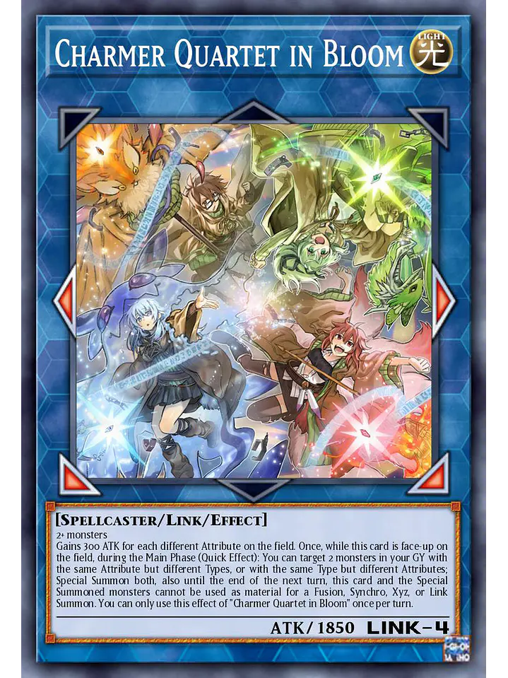 Charmer Quartet in Bloom - BLZD-EN050 - Starlight Rare 1st Edition 1