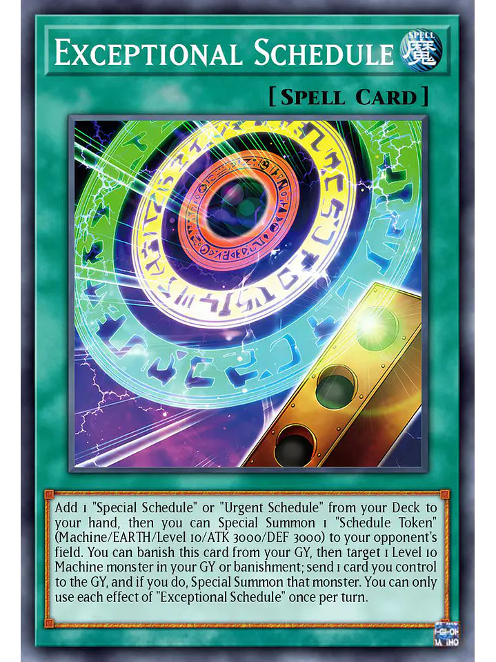 Exceptional Schedule - BLZD-EN054 - Secret Rare 1st Edition 1