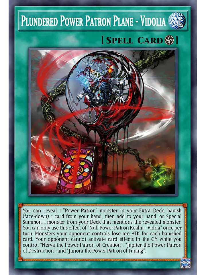 Plundered Power Patron Plane - Vidolia - BLZD-EN057 - Super Rare 1st Edition 1