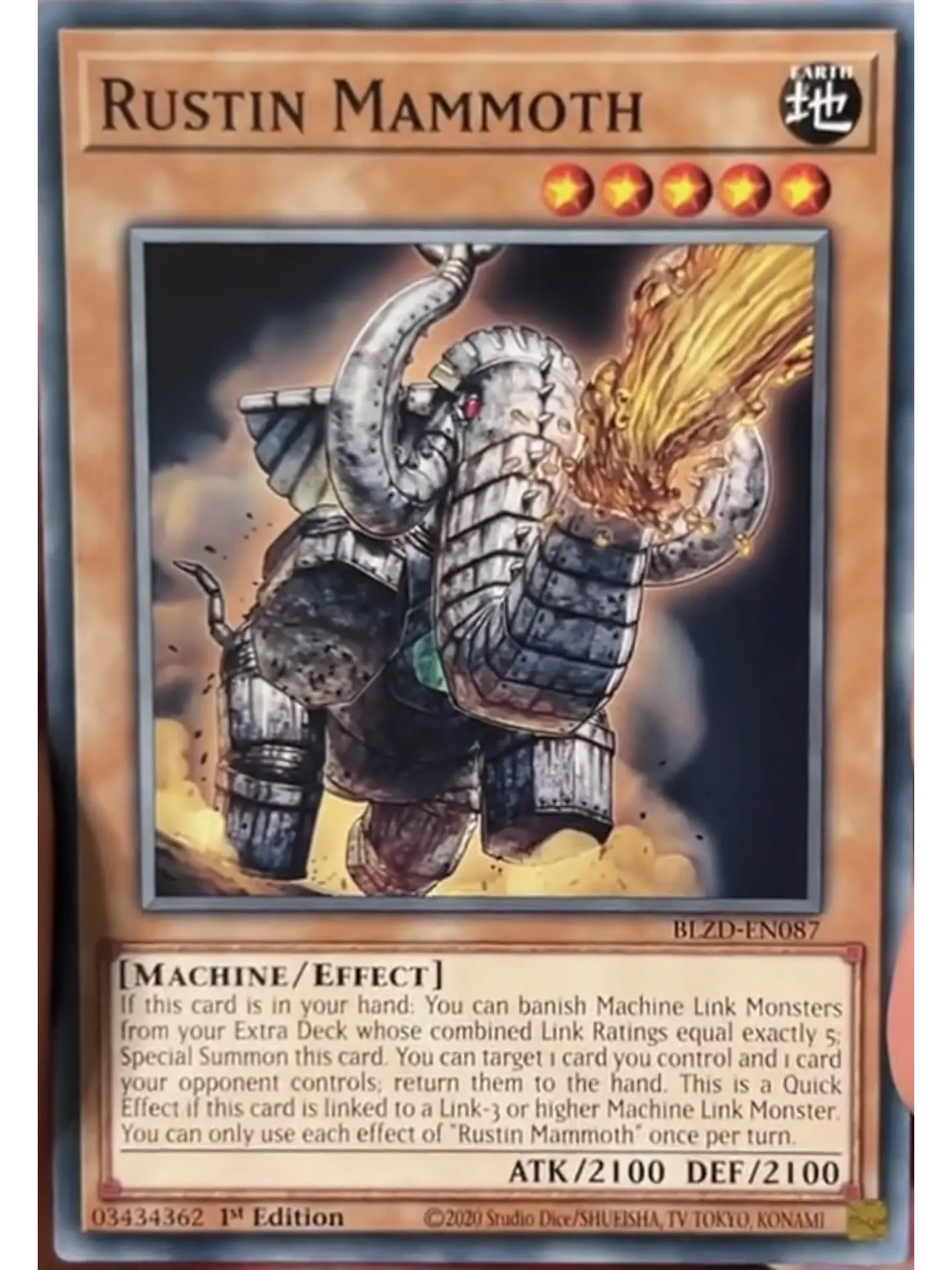 Rustin Mammoth - BLZD-EN087 - Common 1st Edition 1