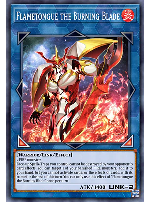 Flametongue the Burning Blade - BLZD-EN099 - Super Rare 1st Edition
