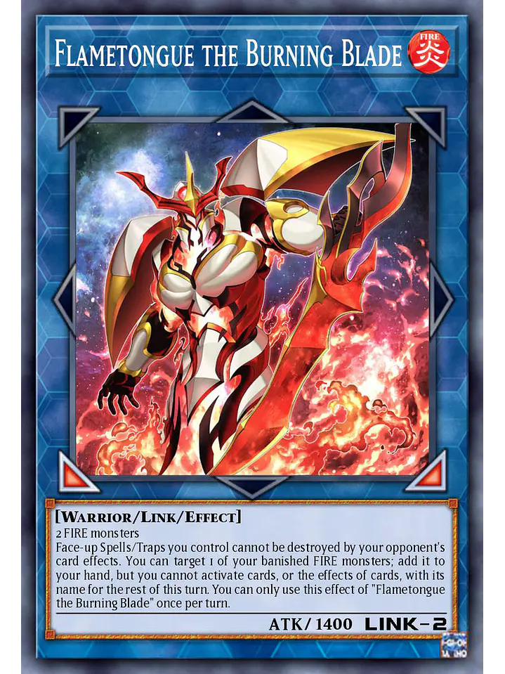 Flametongue the Burning Blade - BLZD-EN099 - Super Rare 1st Edition 1