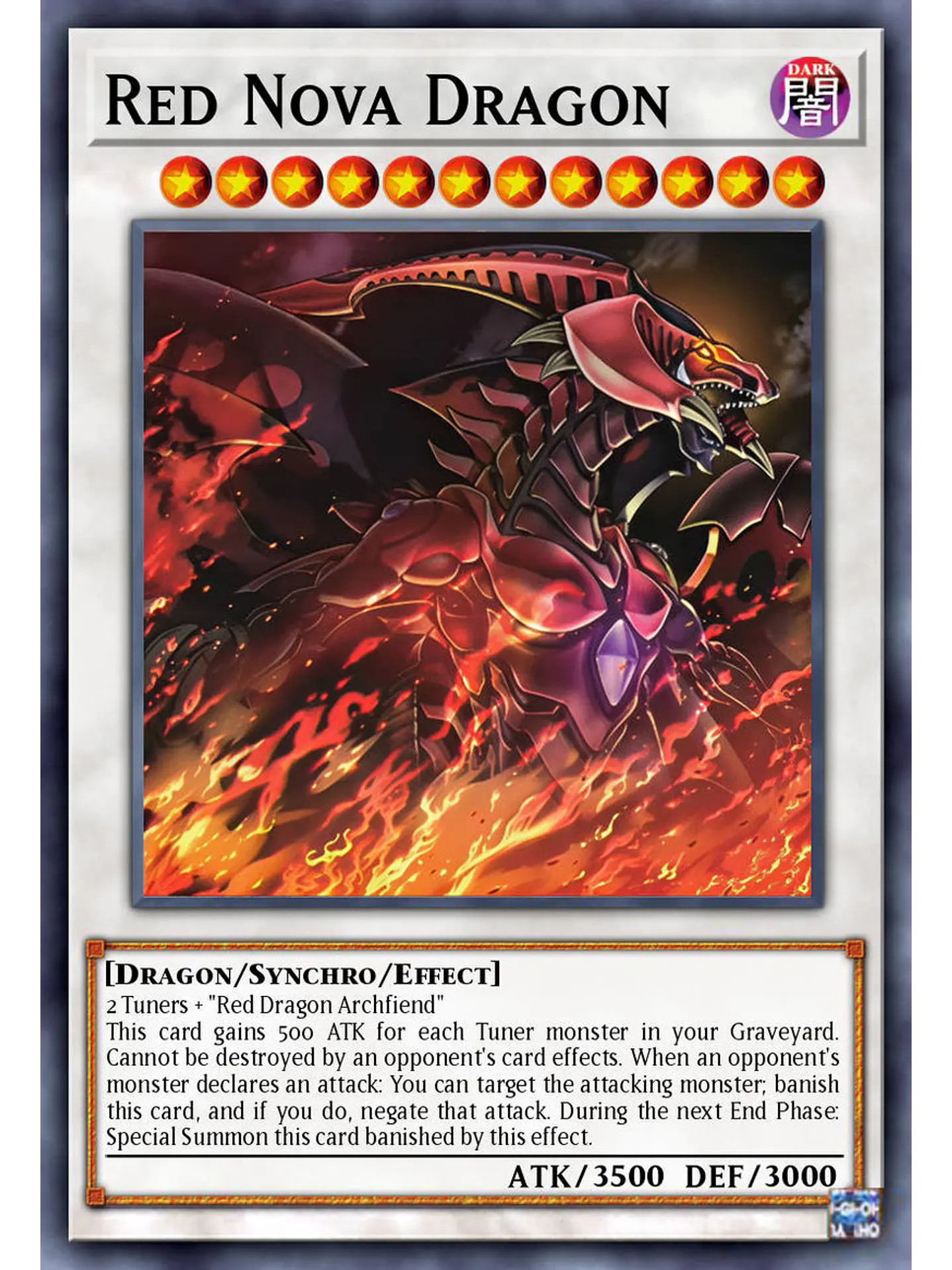 Red Nova Dragon - BLZD-EN101 - Starlight Rare 1st Edition 1