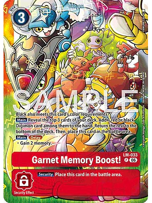 LM-033 (Alternate Art) Garnet Memory Boost!