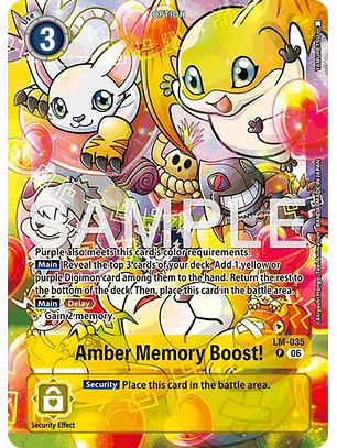 LM-035 (Alternate Art) Amber Memory Boost!
