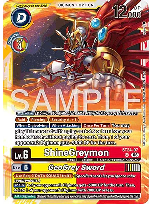 ST24-07 SR ShineGreymon/GeoGrey Sword