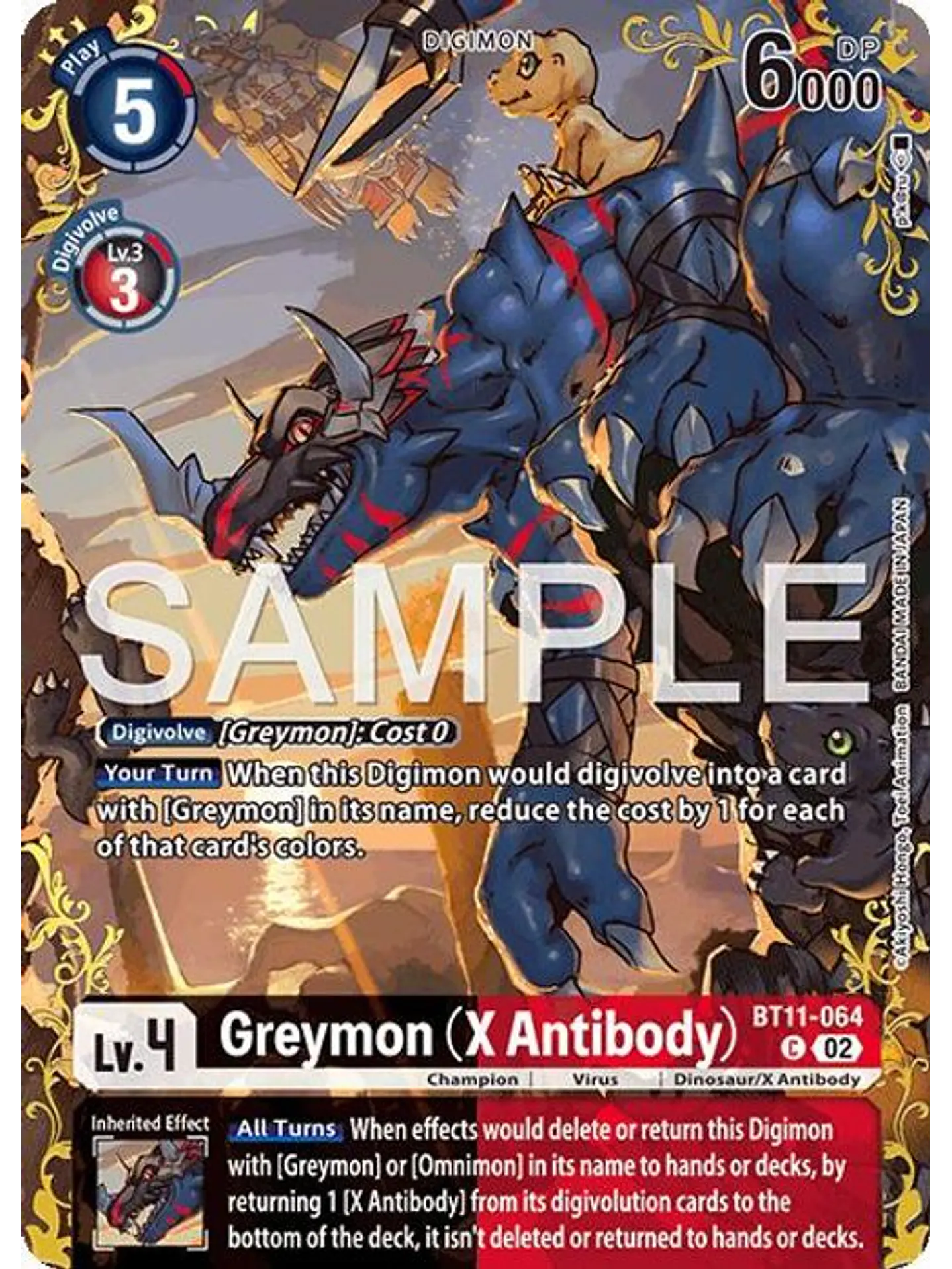 BT11-064 (Rare Pull) Greymon (X Antibody) 1