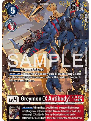 BT11-064 (Rare Pull) Greymon (X Antibody)
