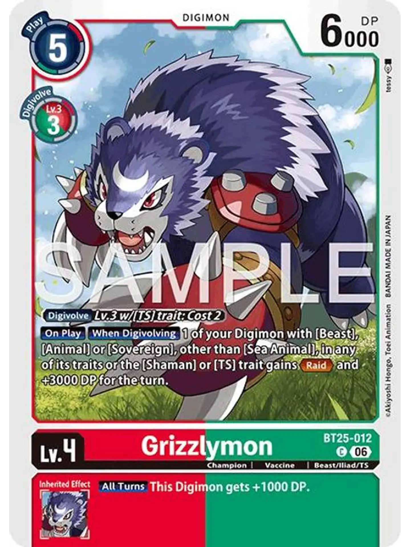 BT25-012 C Grizzlymon 1