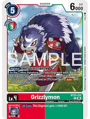 BT25-012 C Grizzlymon
