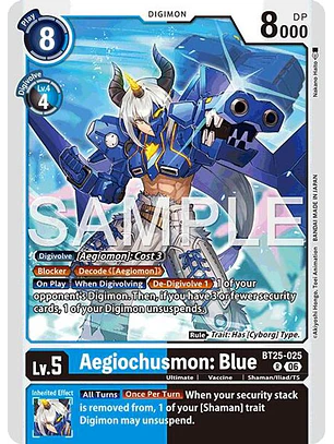 BT25-025 R Aegiochusmon: Blue