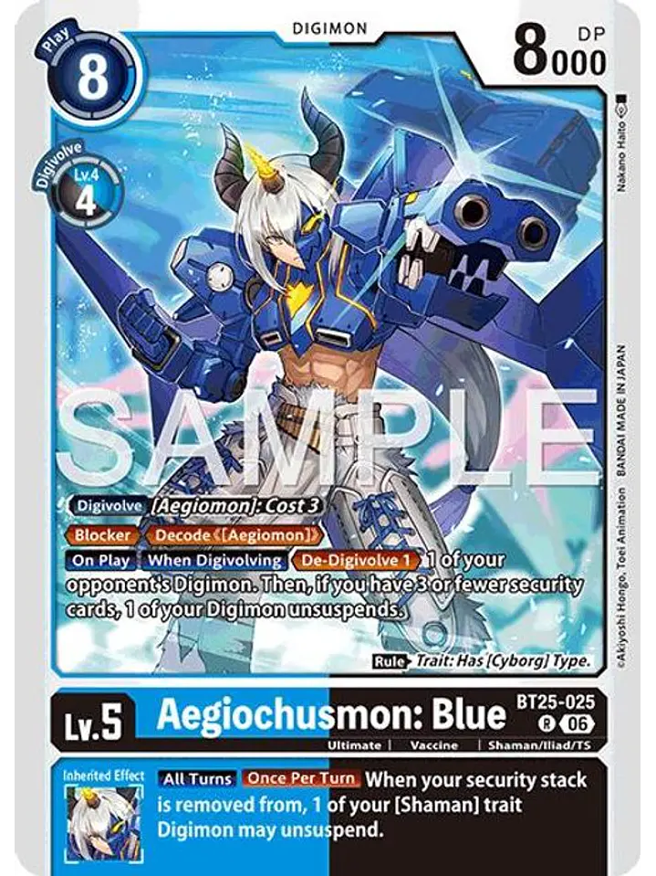 BT25-025 R Aegiochusmon: Blue 1