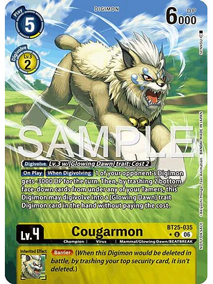 BT25-035 (Alternate Art) Cougarmon