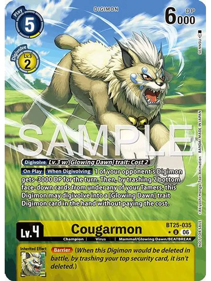 BT25-035 (Alternate Art) Cougarmon 1