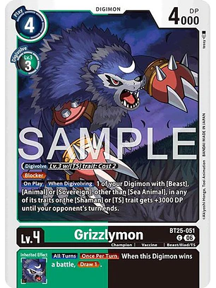 BT25-051 C Grizzlymon