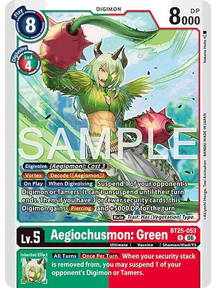 BT25-053 R Aegiochusmon: Green