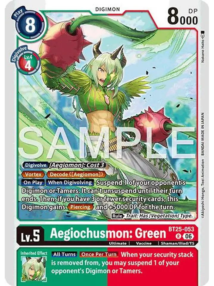 BT25-053 R Aegiochusmon: Green 1