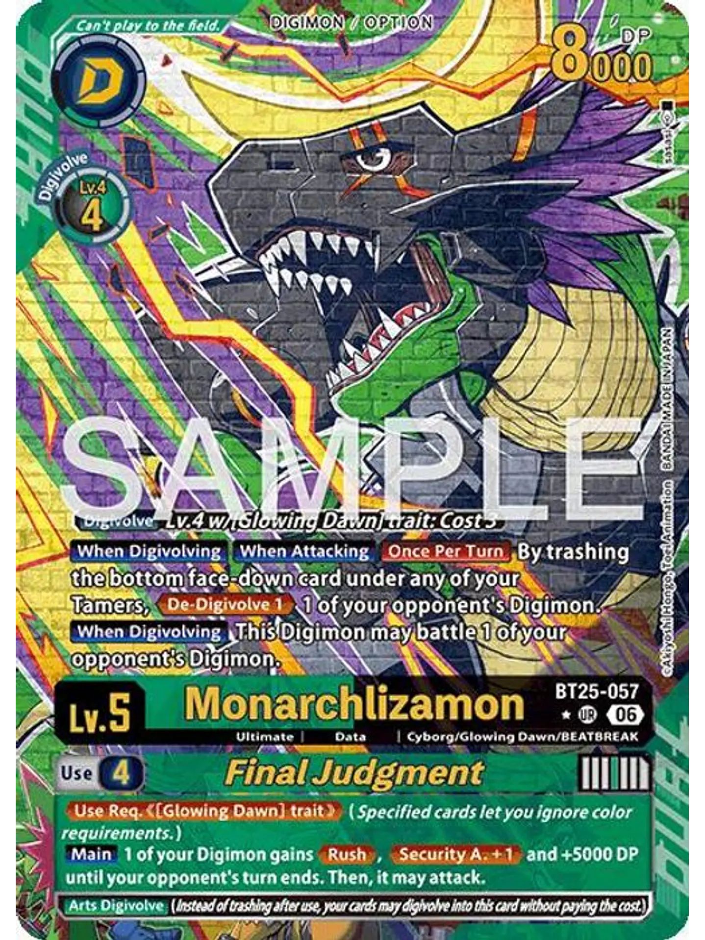 BT25-057 (Alternate Art) Monarchlizamon/Final Judgment 1