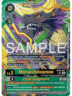 BT25-057 (Alternate Art) Monarchlizamon/Final Judgment