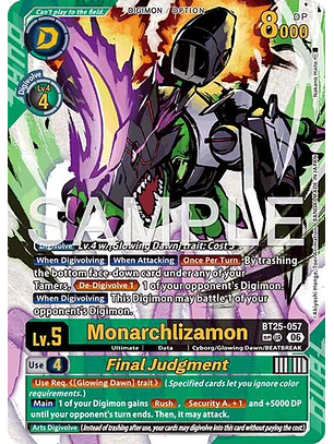 BT25-057 (Special Rare) Monarchlizamon/Final Judgment