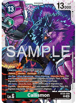 BT25-058 R Callismon