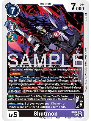 BT25-072 R Shutmon