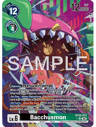 BT25-077 (Alternate Art) Bacchusmon