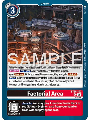 BT25-102 U Factorial Area