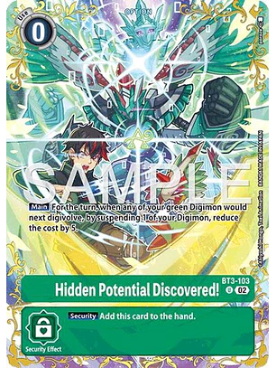 BT3-103 (Rare Pull) Hidden Potential Discovered!