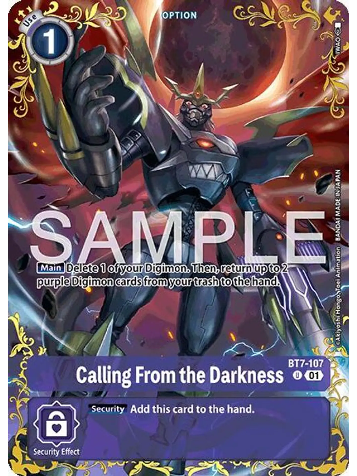 BT7-107 (Rare Pull) Calling From the Darkness 1