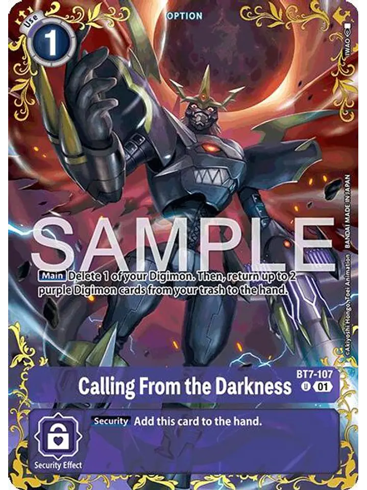 BT7-107 (Rare Pull) Calling From the Darkness 1