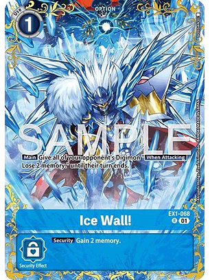 EX1-068 (Rare Pull) Ice Wall!