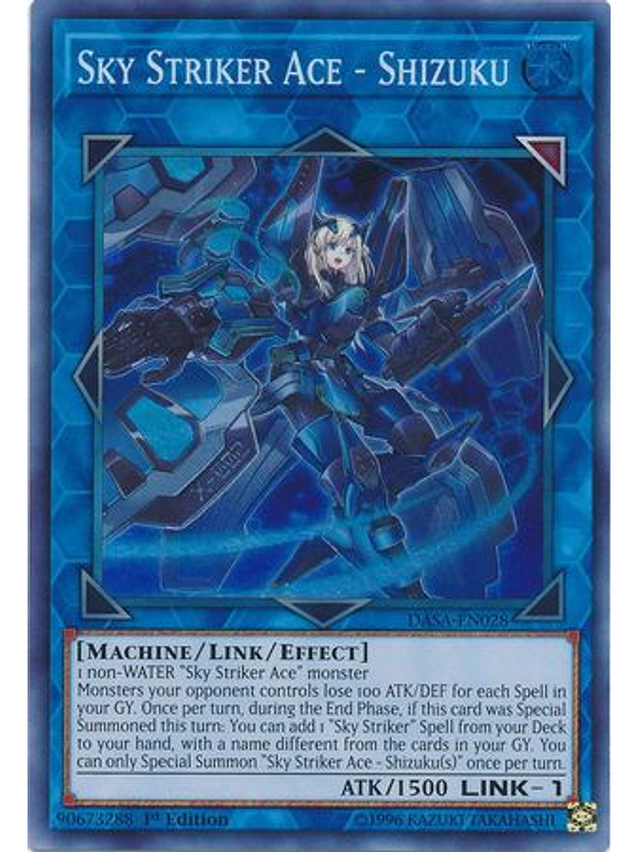 Sky Striker Ace - Shizuku - Dasa-en028 - Super Rare 1st Edition 1
