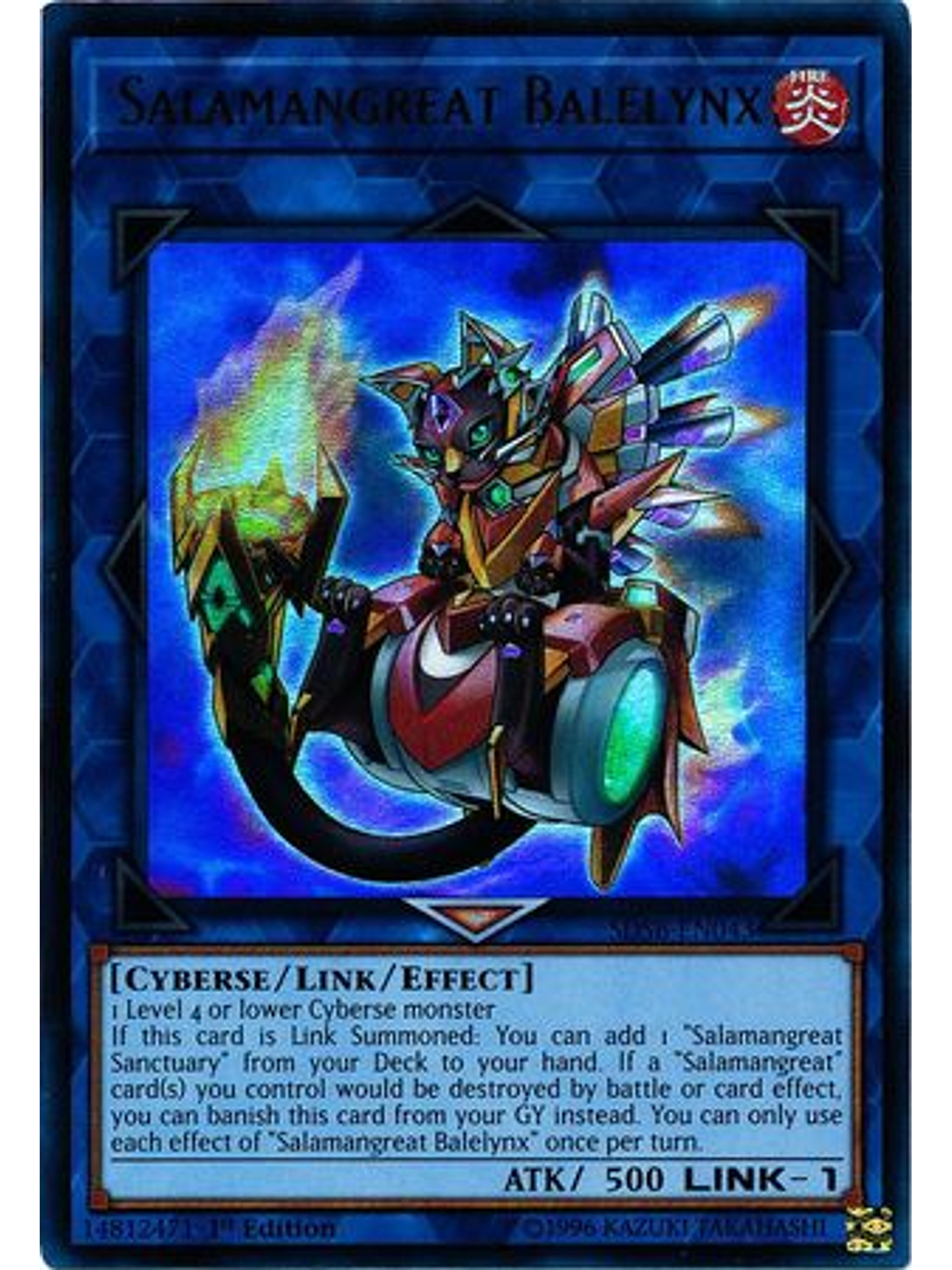 Salamangreat Balelynx - SDSB-EN043 - Ultra Rare 1st Edition 1