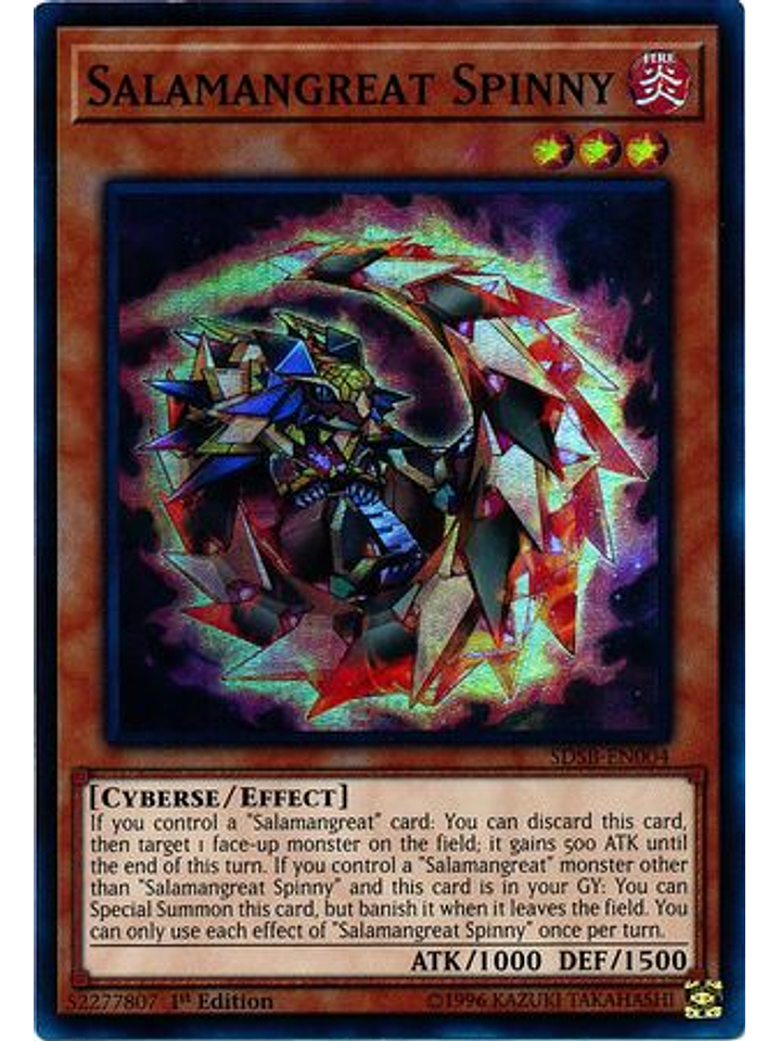 Salamangreat Spinny - SDSB-EN004 - Super Rare 1st Edition 1