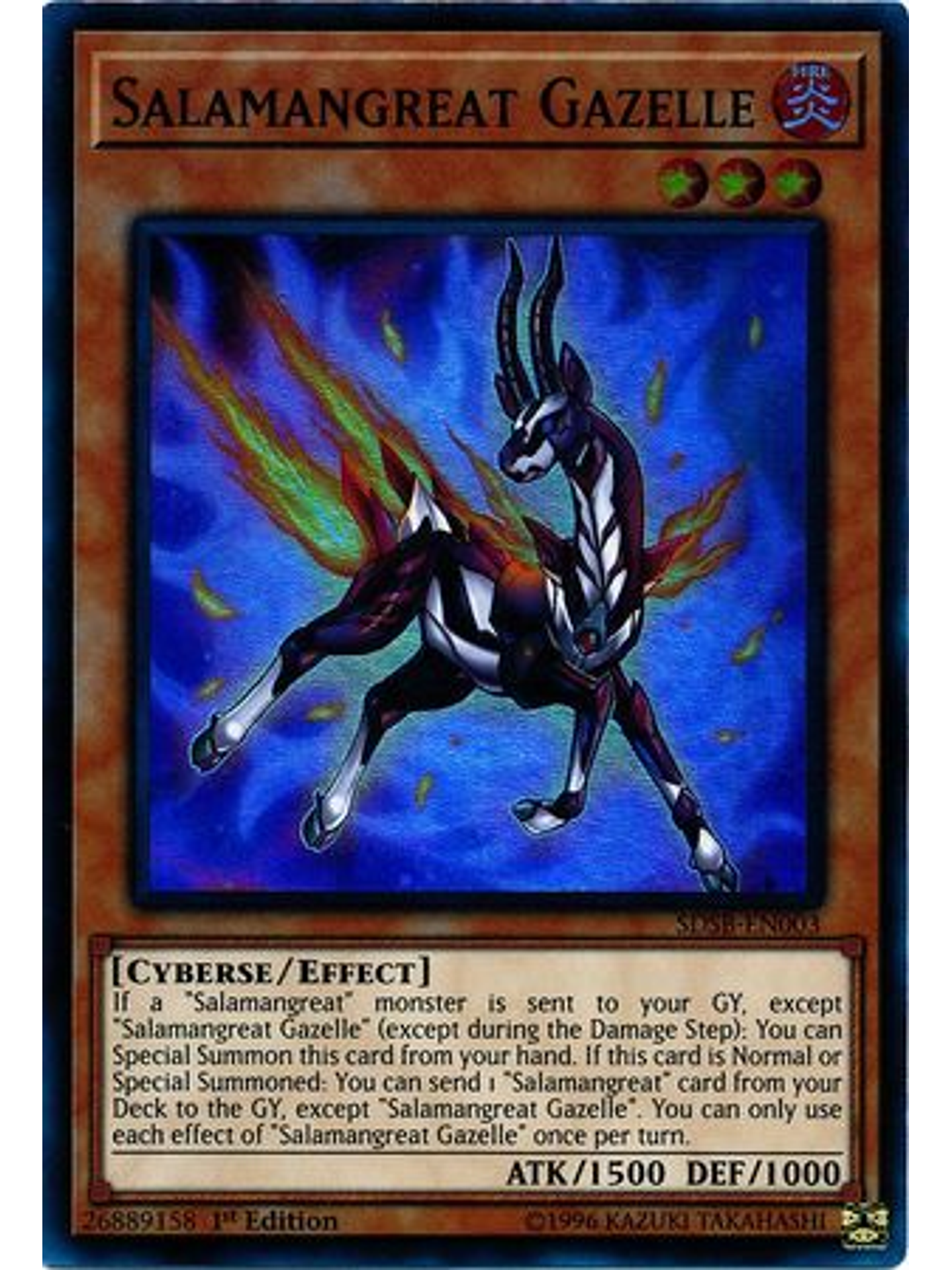 Salamangreat Gazelle - SDSB-EN003 - Super Rare 1st Edition 1