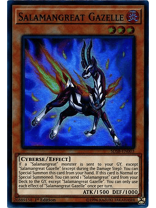 Salamangreat Gazelle - SDSB-EN003 - Super Rare 1st Edition