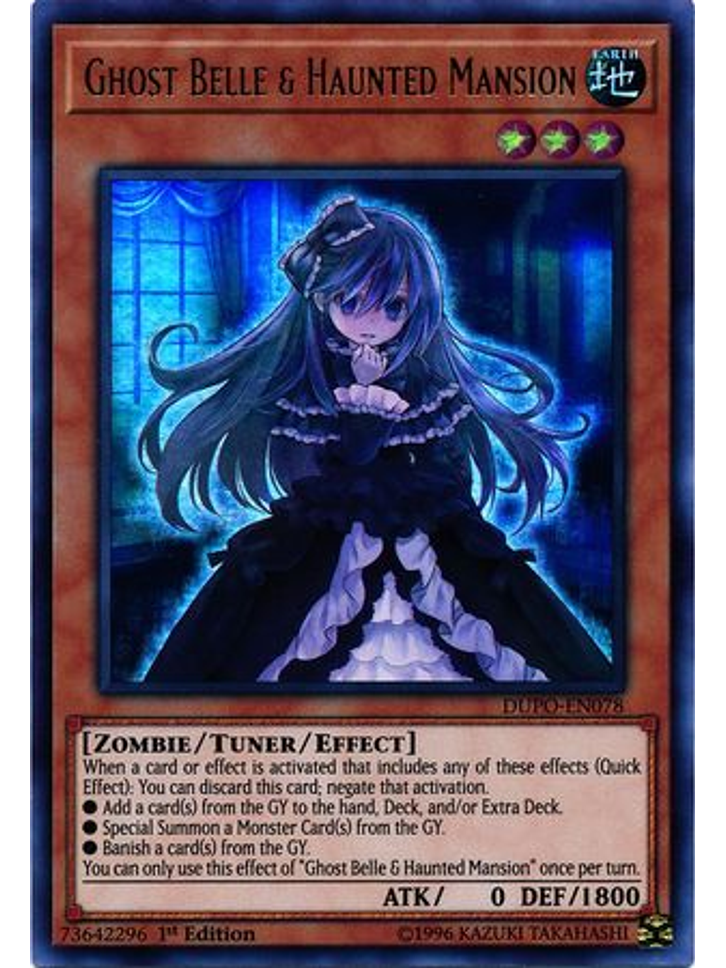 Ghost Belle & Haunted Mansion - DUPO-EN078 - Ultra Rare 1st Edition 1