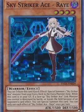 Sky Striker Ace - Raye - DASA-EN029 - Super Rare 1st Edition