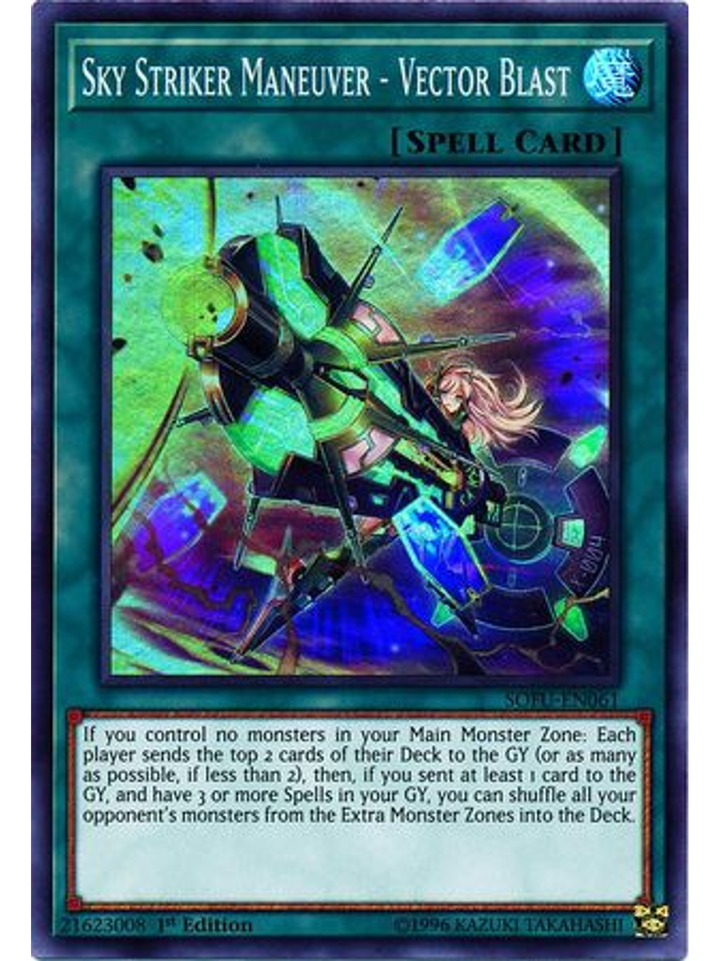 Sky Striker Maneuver - Vector Blast - SOFU-EN061 - Super Rare 1st Edition 1
