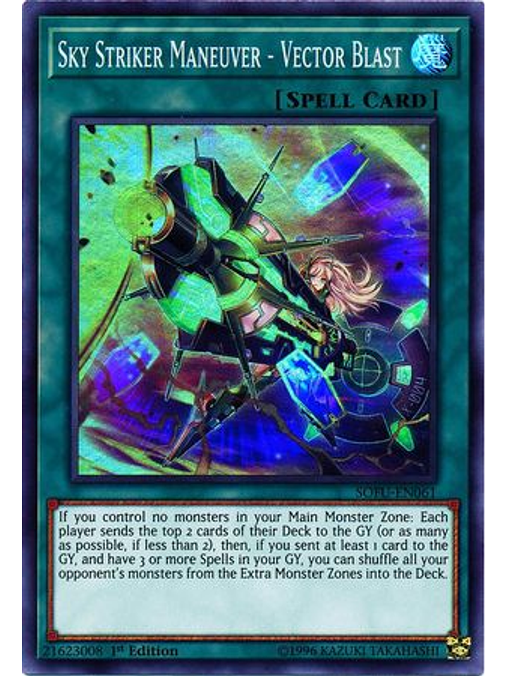 Sky Striker Maneuver - Vector Blast - SOFU-EN061 - Super Rare 1st Edition 1