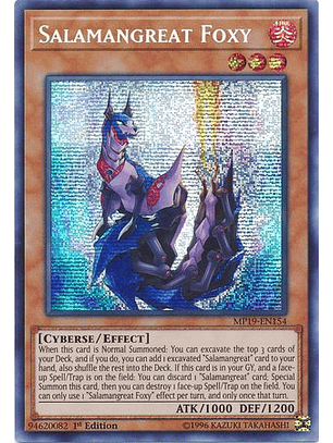 Salamangreat Foxy - MP19-EN154 - Prismatic Secret Rare 1st Edition