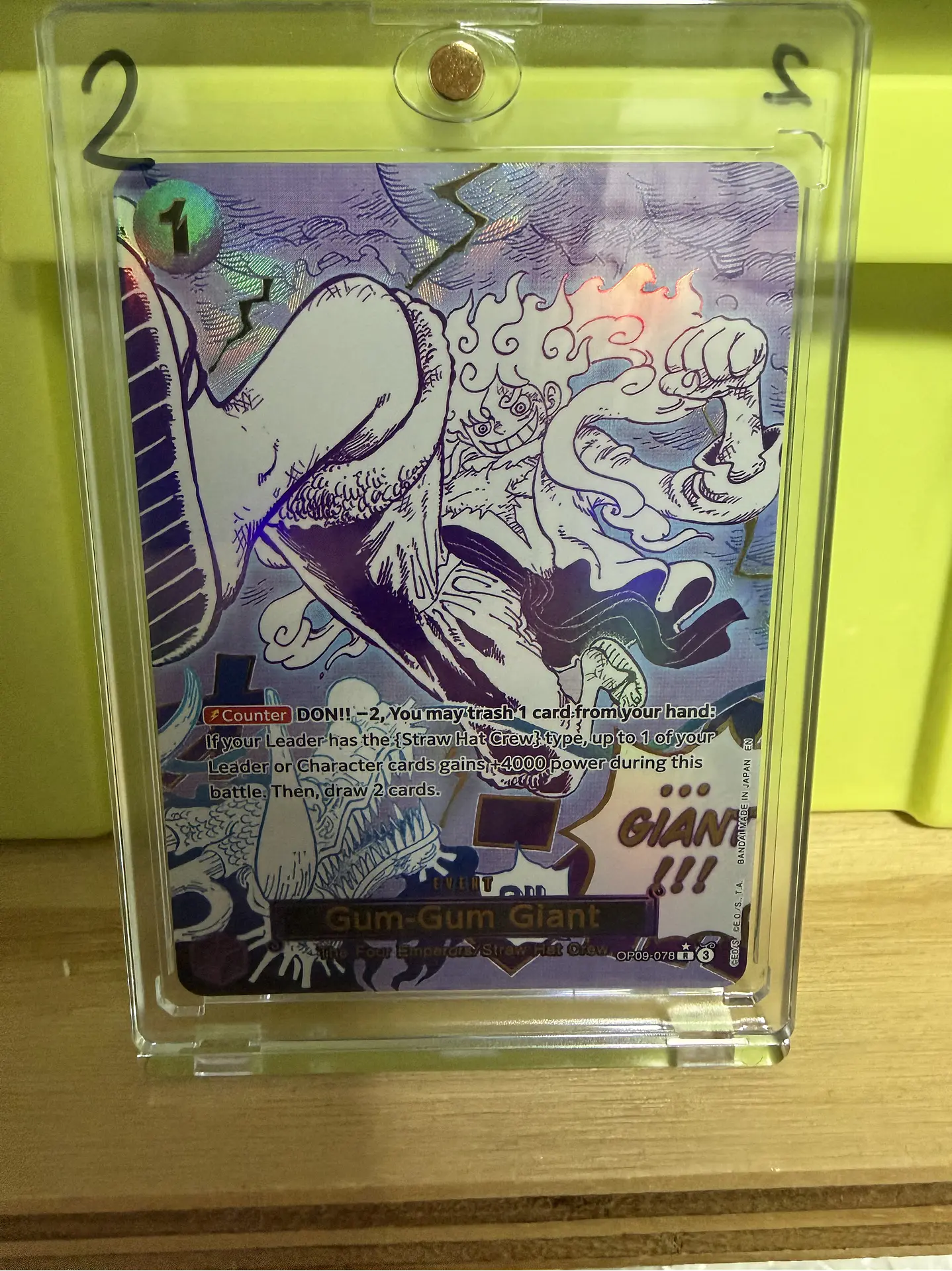 OP09-078 (Alternate Art) Gum-Gum Giant (Manga) (PRB02) 4