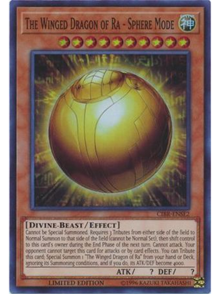 The Winged Dragon of Ra - Sphere Mode - CIBR-ENSE2 - Super Rare Limited 1